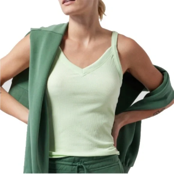 Athleta Renew Seamless V-Neck Tank Calypso Mint Size Large - Picture 1 of 4